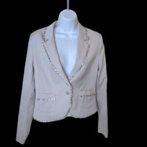 Beige Jacket Blazer Size 8